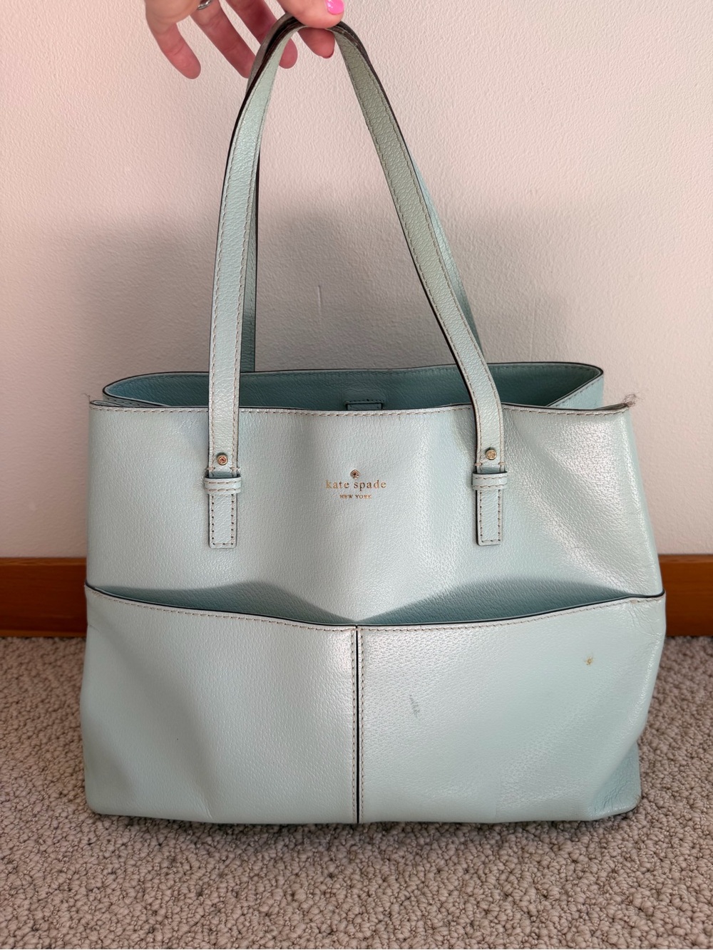 Kate Spade Light Blue Leather Handbag - Picture 3 of 13